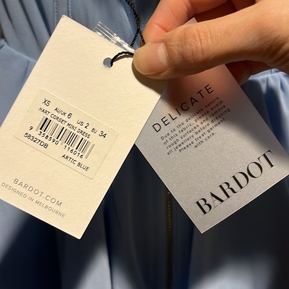 NWT Bardot Hart Corset Mini Dress In Artic Blue XS - Picture 4 of 9